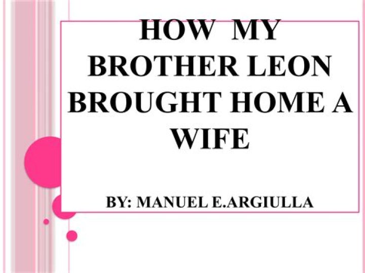 How My Brother Leon Brought Home a wife main conflict?