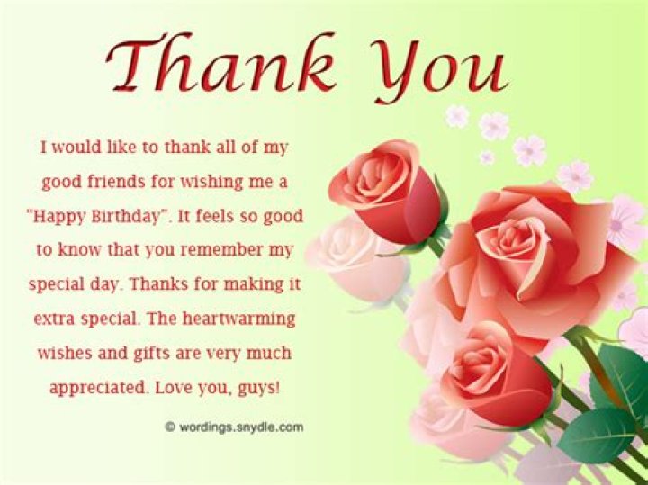 How to say thank you for birthday wishes?