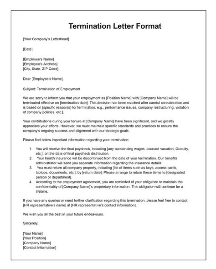 How to write a termination letter?