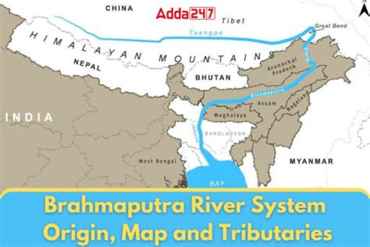 In which cities Brahmaputra river flows?