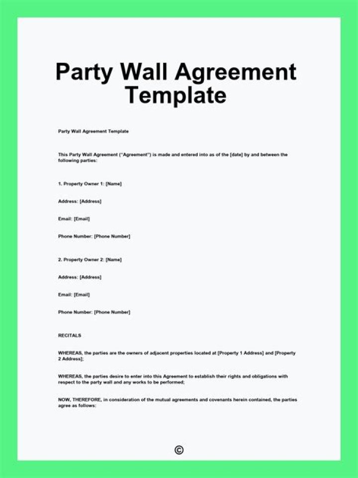 Is a party wall agreement a legal requirement?