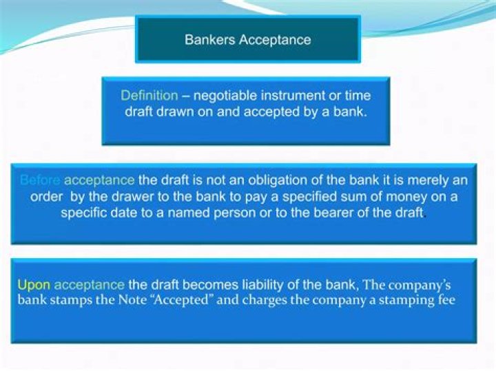 Is bankers acceptance an asset?