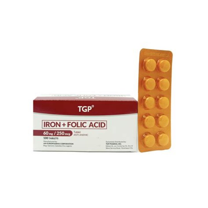 Is folic acid and iron tablets the same?
