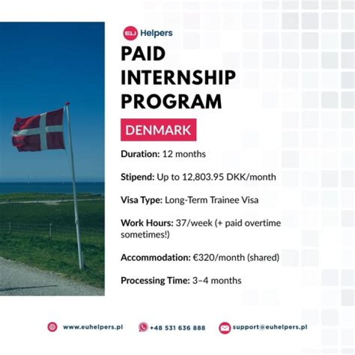 Is internship paid in Denmark?