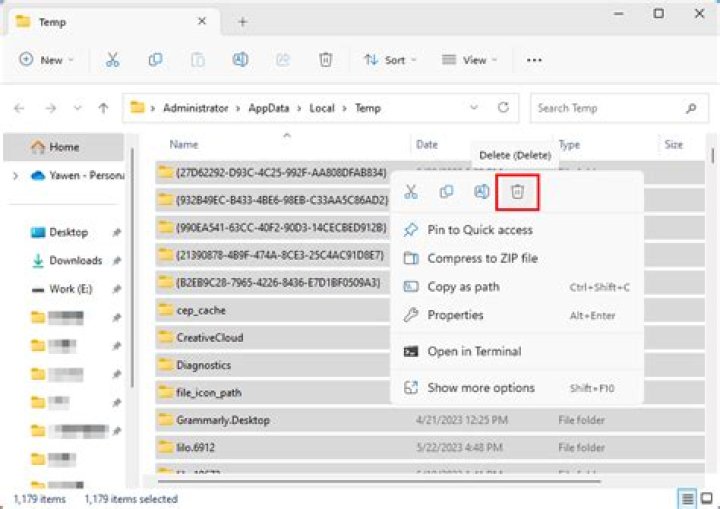 Is it safe to clear AppData local temp?