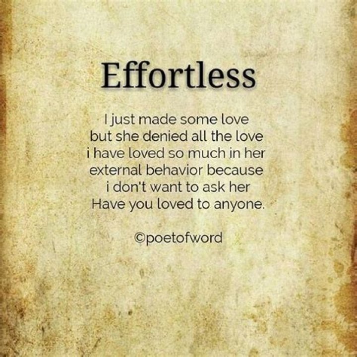 Is love really effortless?