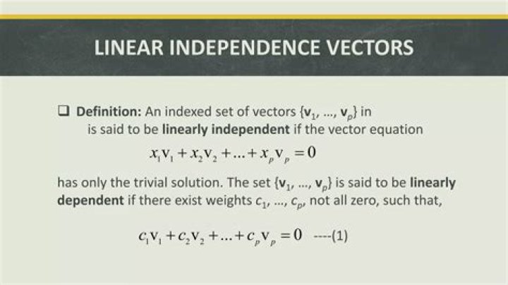 Is non trivial linearly dependent?