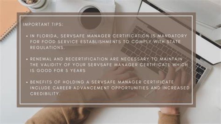 Is Servsafe required in Florida?