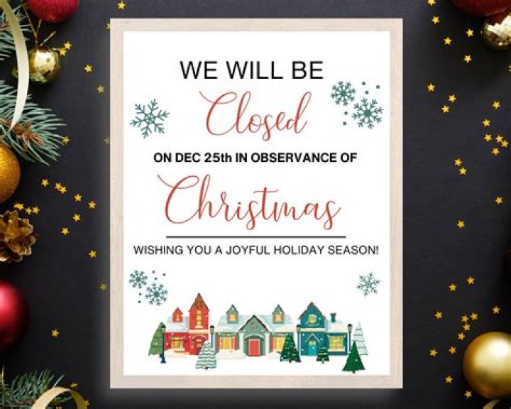 Is Sonic closed for Christmas?