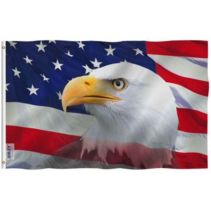 Is the bald eagle on a flag?