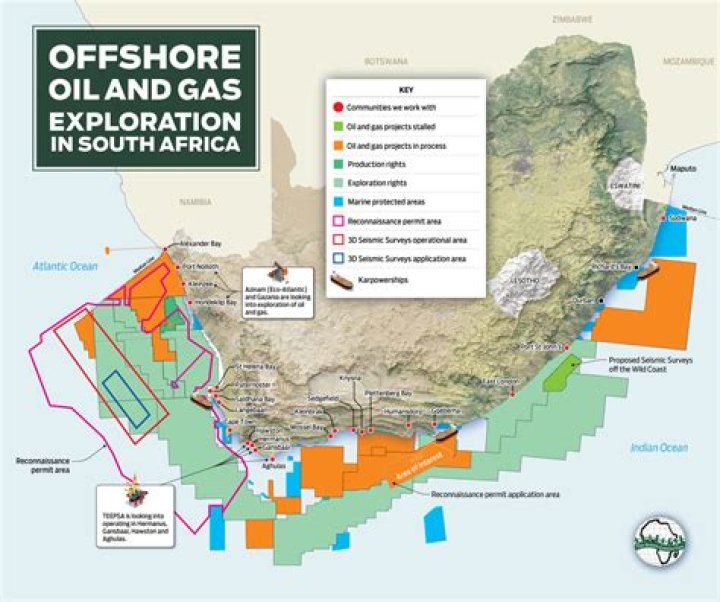 Is there oil rigs in South Africa?