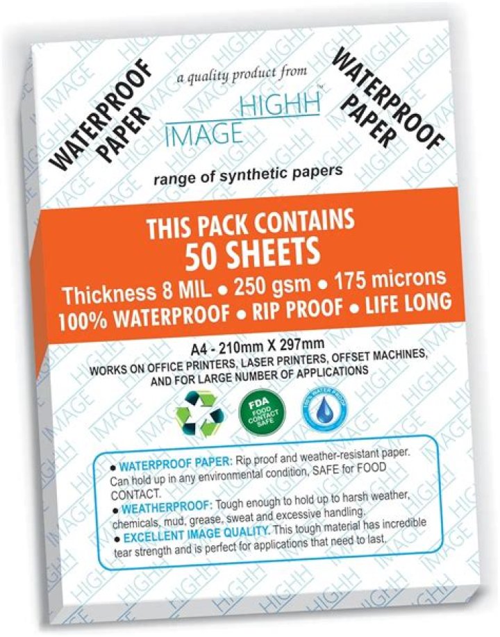 Is weatherproof paper waterproof?