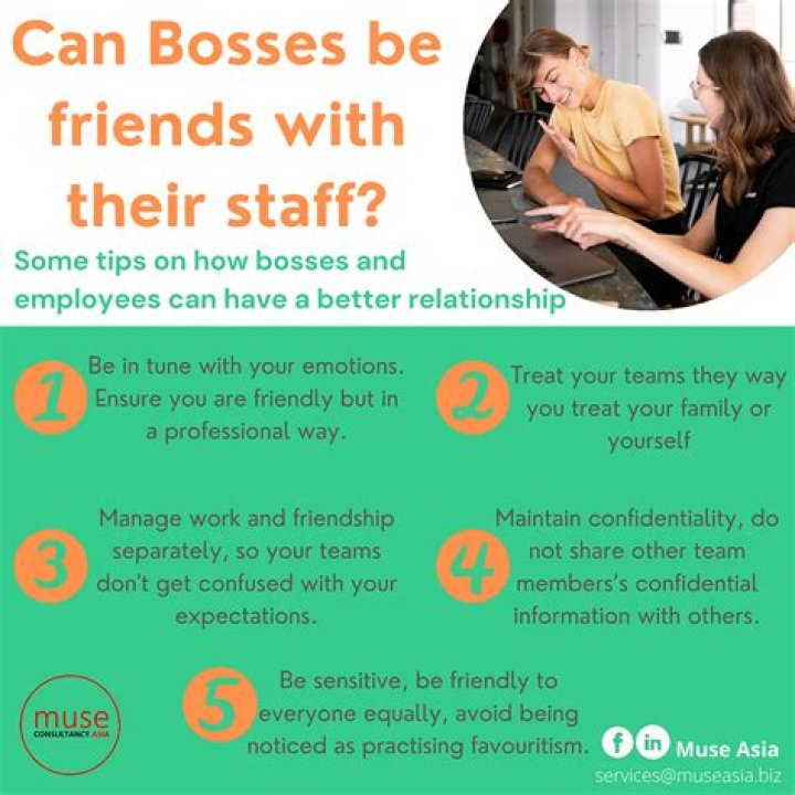 Should bosses be friends with their employees?
