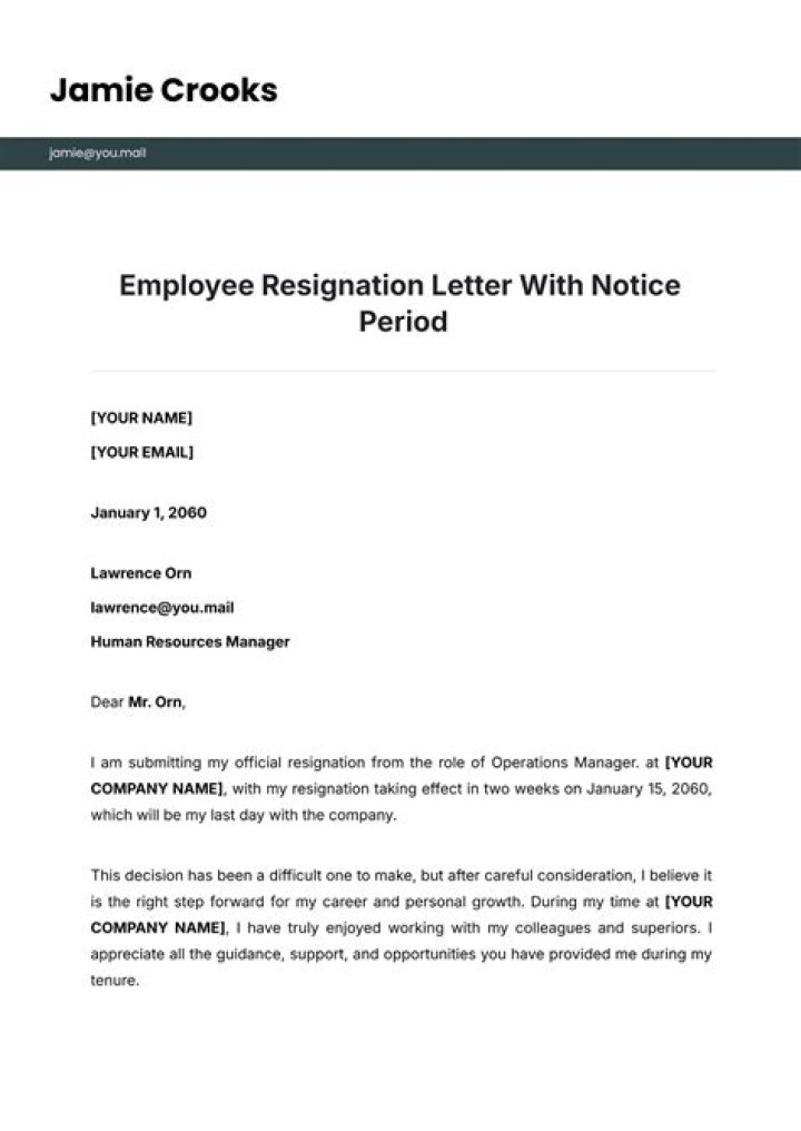 Should I hand my resignation letter in an envelope?