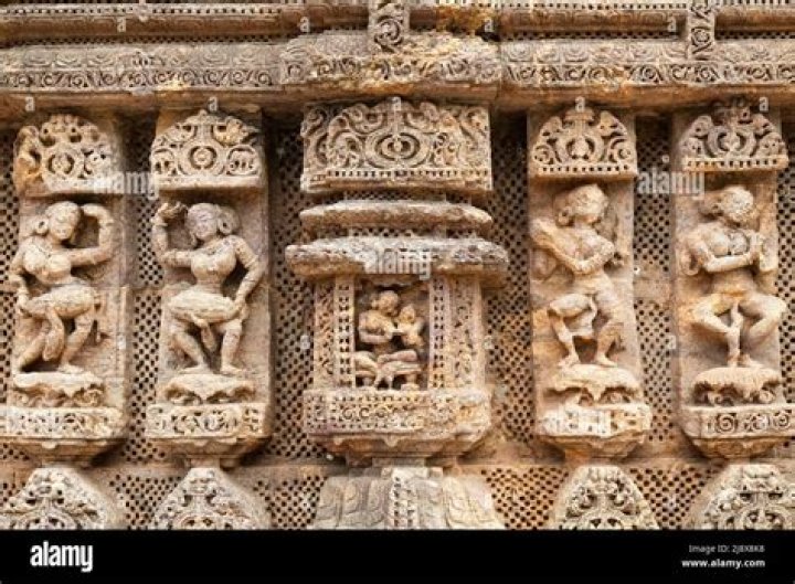 What are ancient rock carvings called?