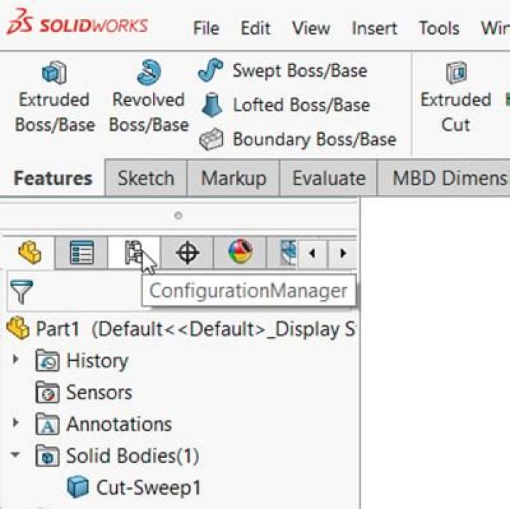 What are display States and configuration options in SolidWorks?