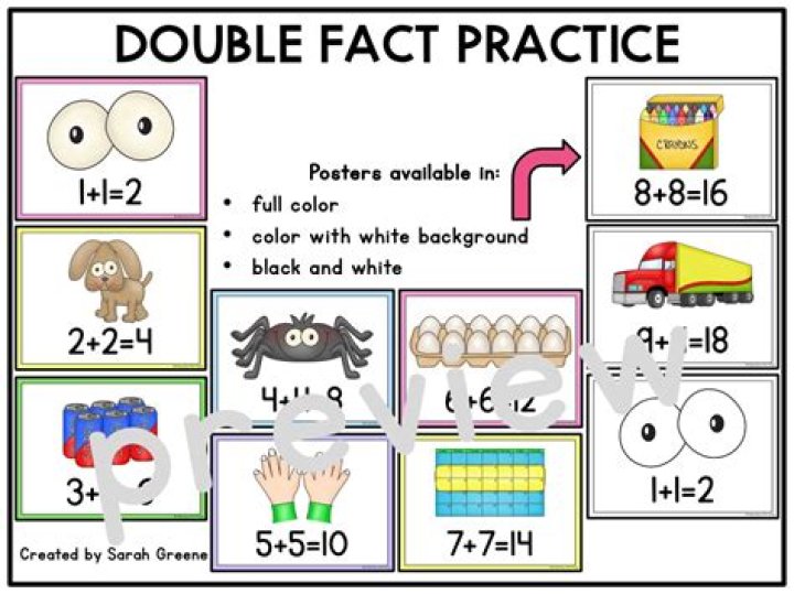What are double facts in math 2nd grade?