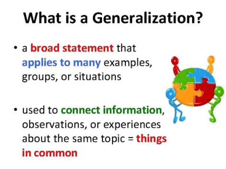 What are generalizations in literature?