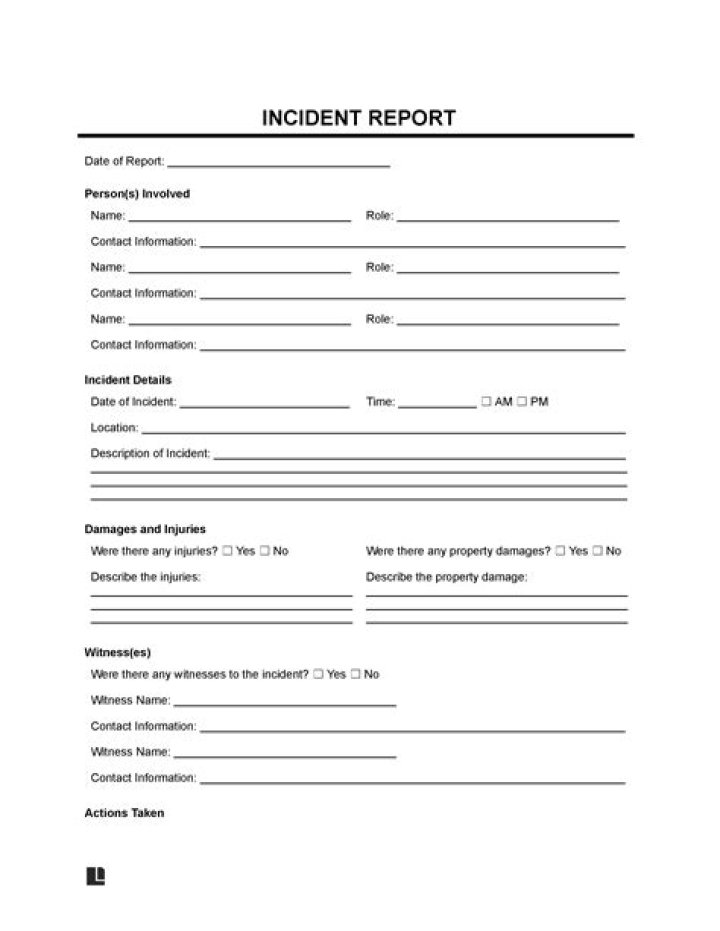What are incident report forms for?