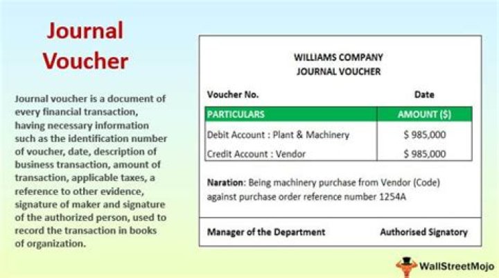 What are journal vouchers?