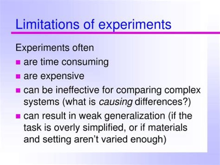What are limitations in experiments?