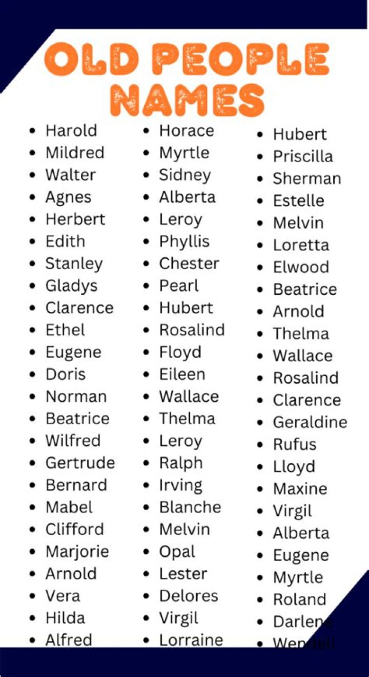 What are old person names?