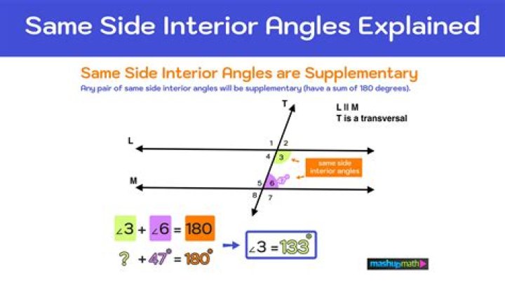 What are same side alternate interior angles?