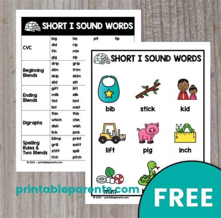 What are short i sound words?