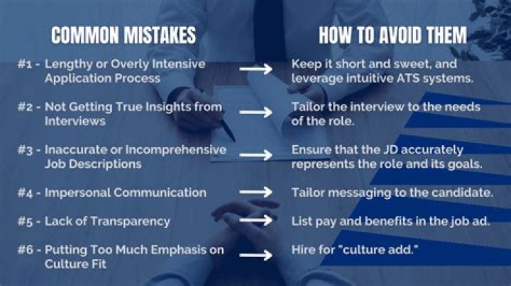 What are some common mistakes during a job interview?