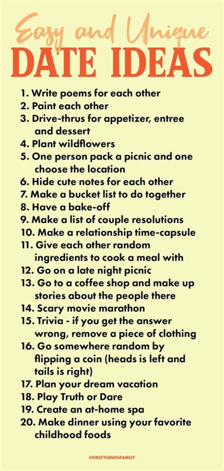 What are some date ideas?