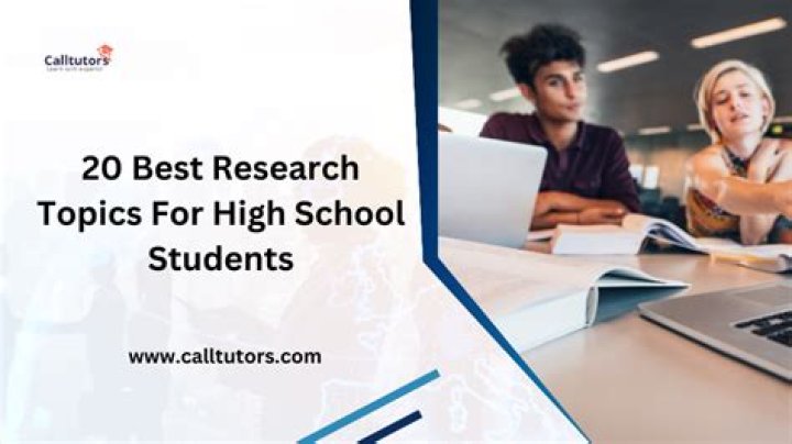 What are some good research topics for high school students?