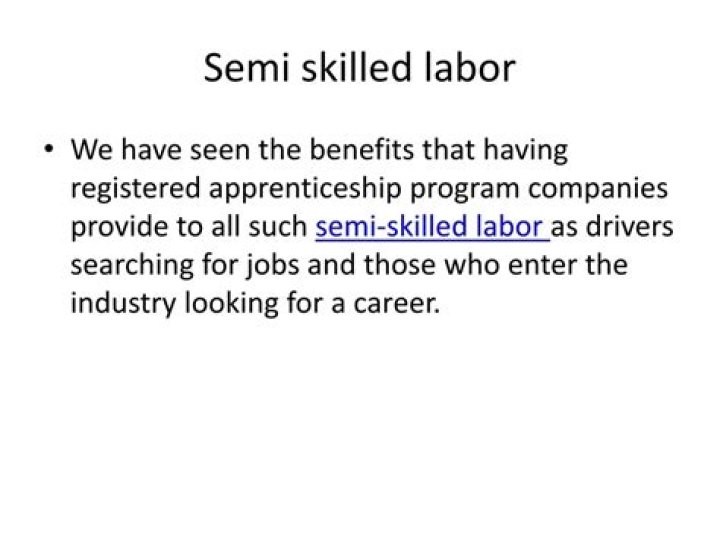 What are some semi skilled jobs?