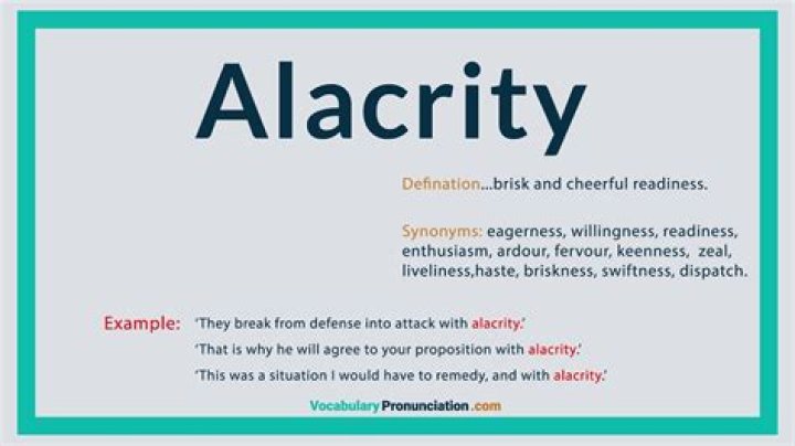 What are synonyms for alacrity?