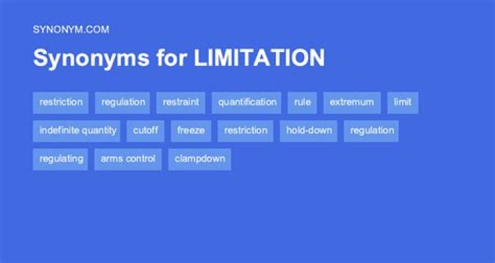 What are synonyms for limitations?