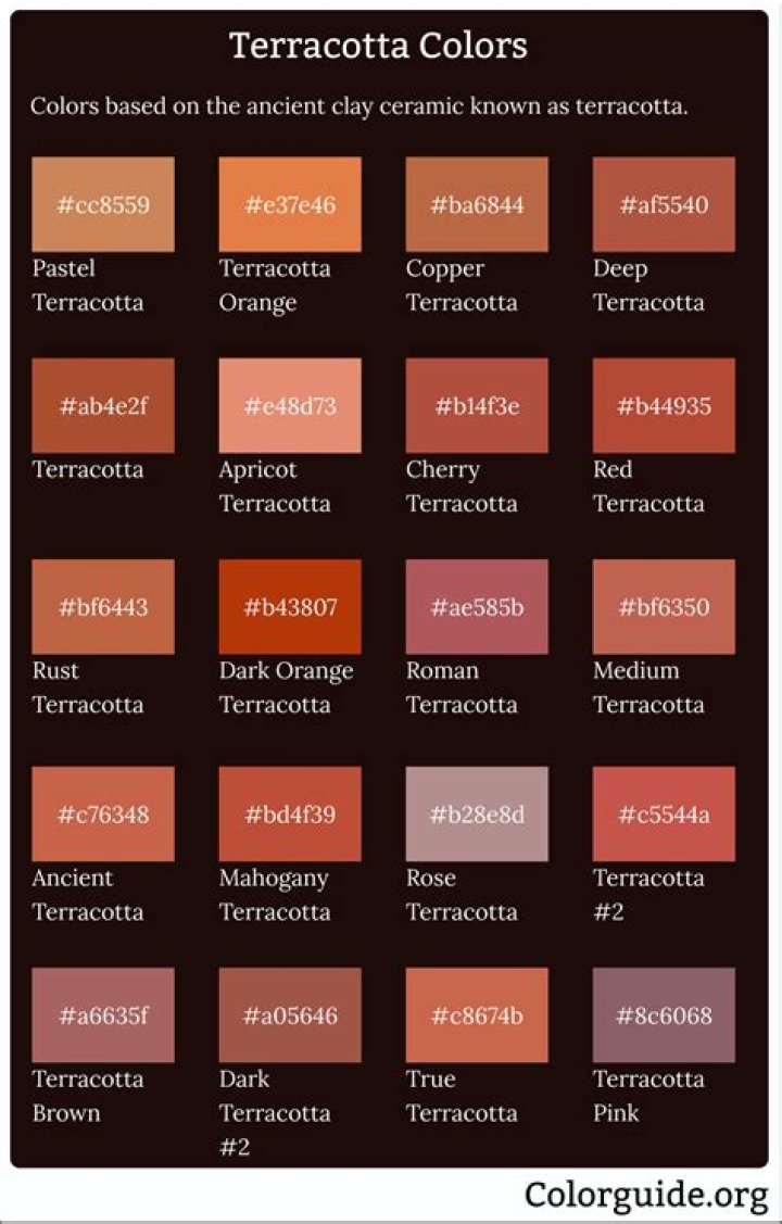 What are terra cotta colors?