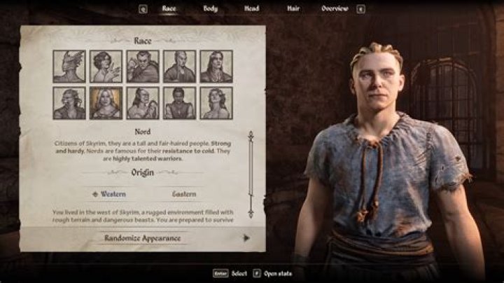 What are the 10 races in Oblivion?