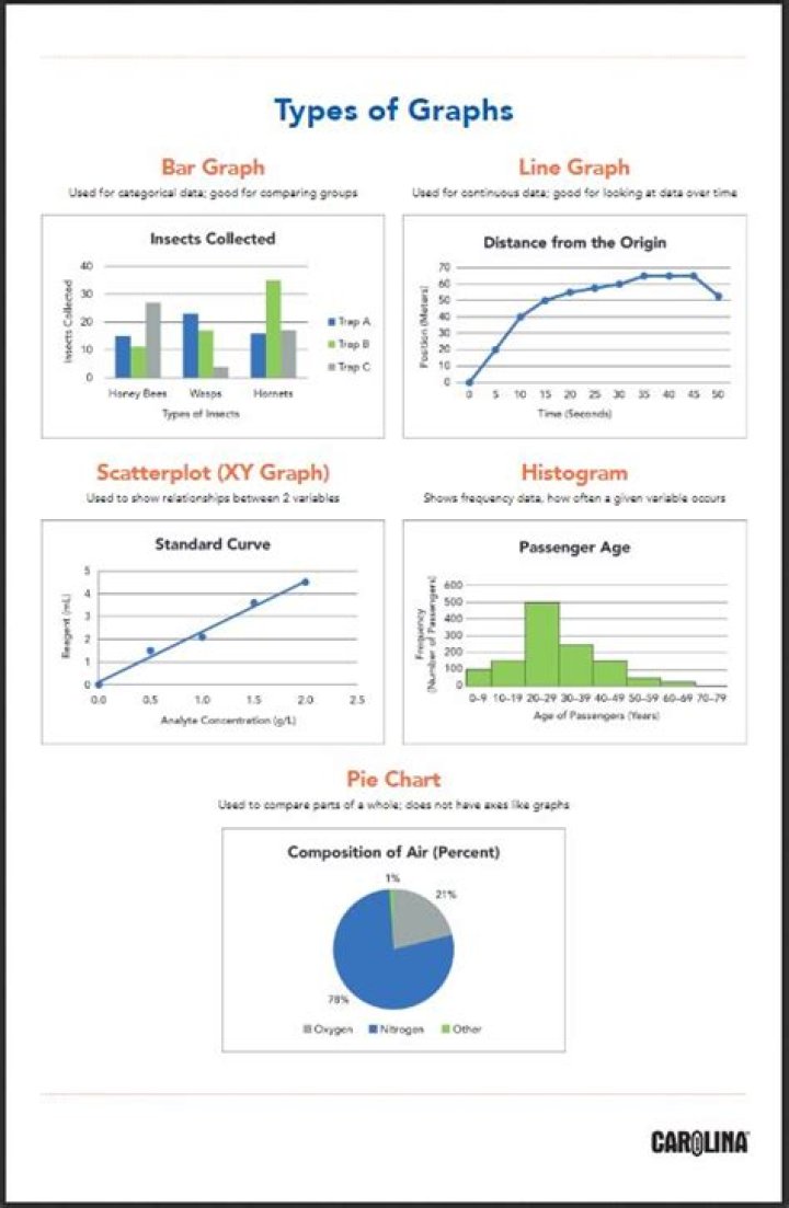 What are the 3 types of graphs in physics?