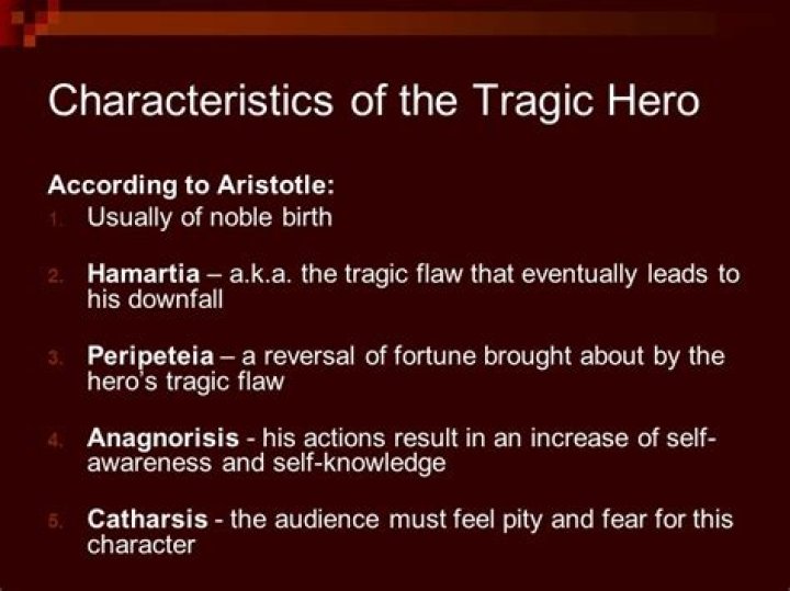 What are the 4 characteristics of a tragic hero?