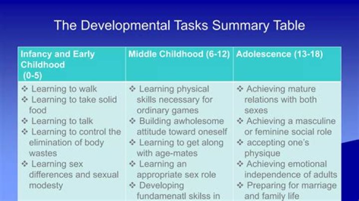 What are the 5 main developmental tasks of adolescence?