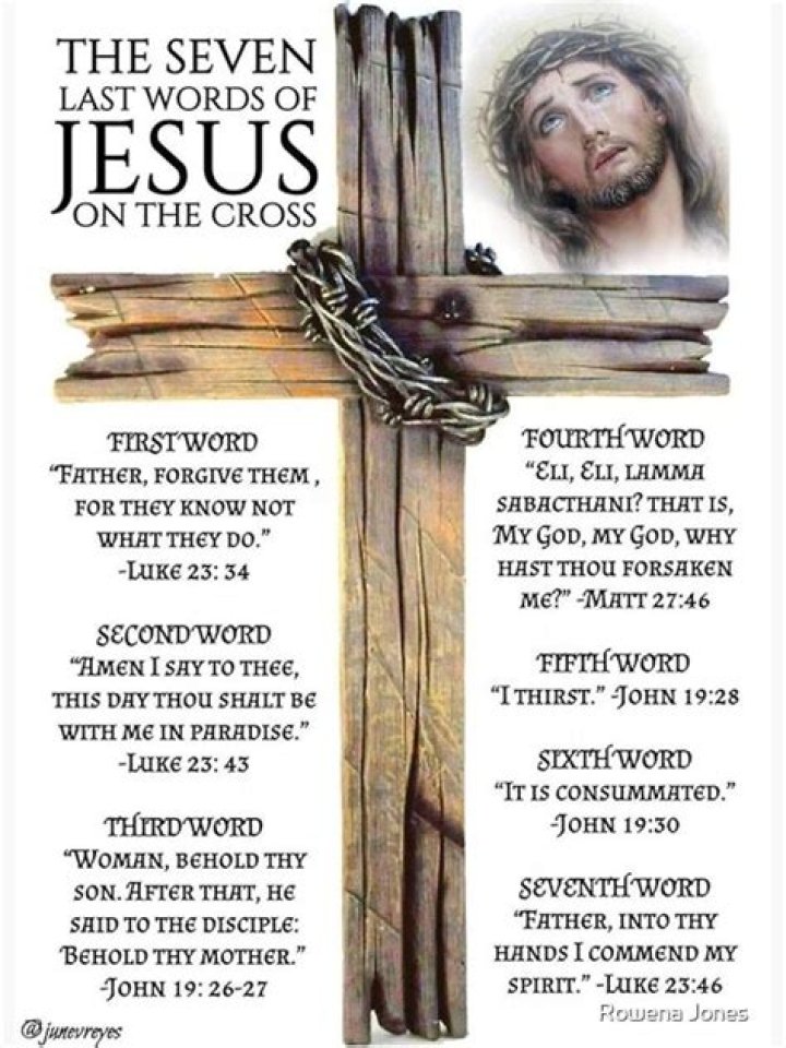 What are the 7 words Jesus spoke on the cross?