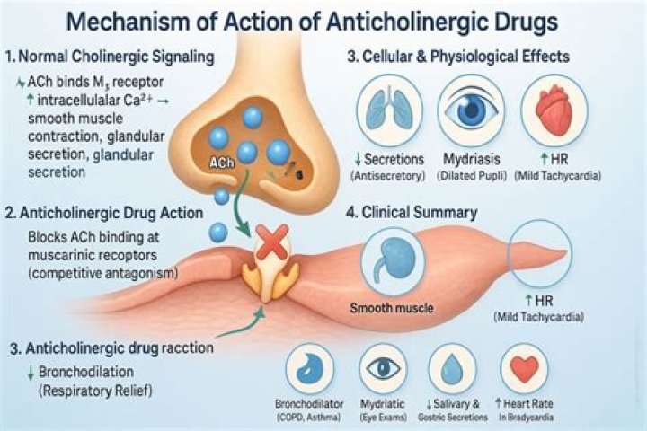 What are the anticholinergic symptoms?