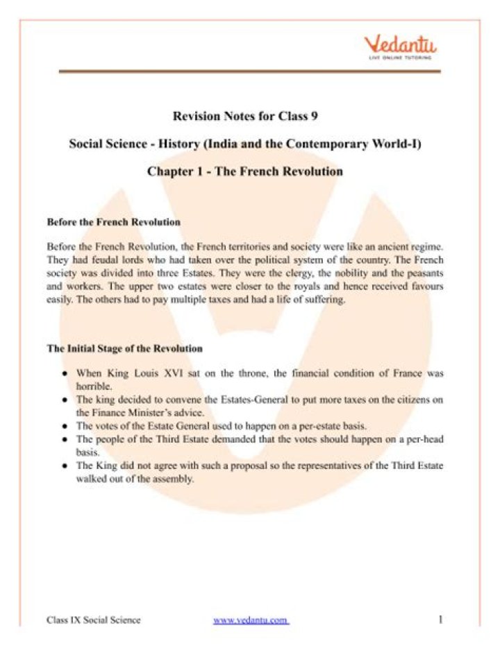 What are the causes and consequences of French Revolution Class 9?