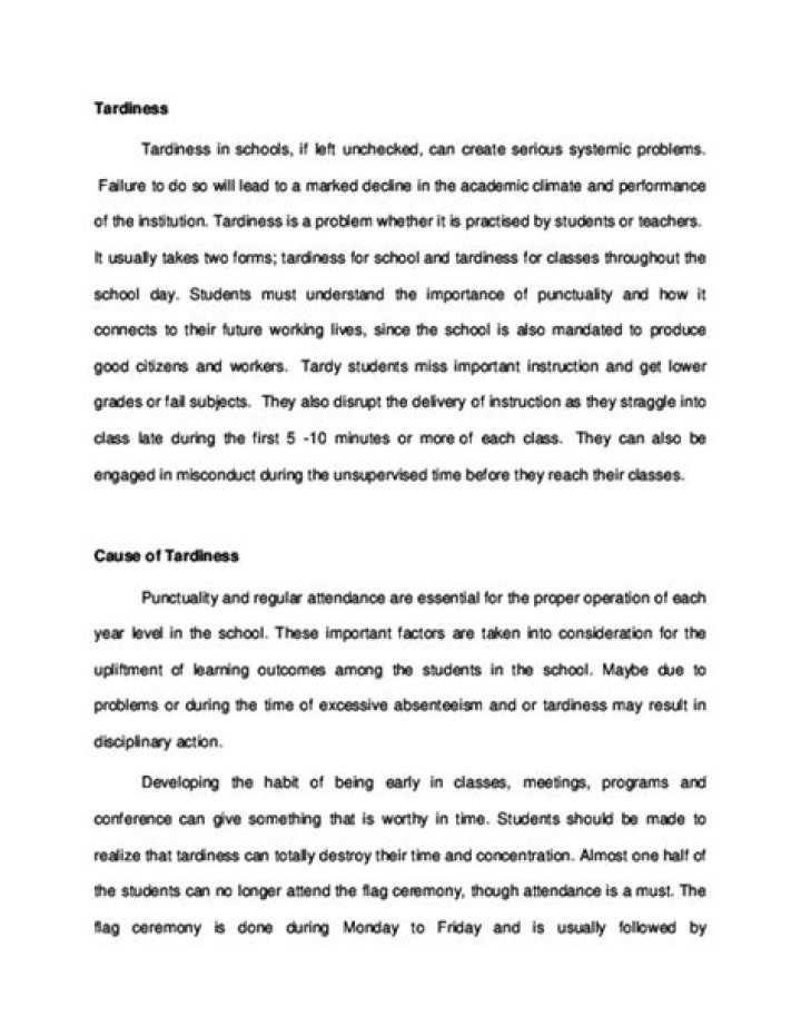 What are the causes of tardiness of students?