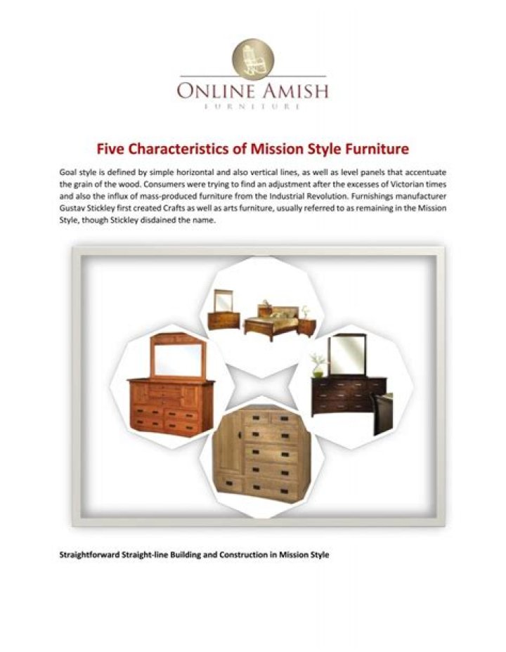 What are the characteristics of Mission style furniture?