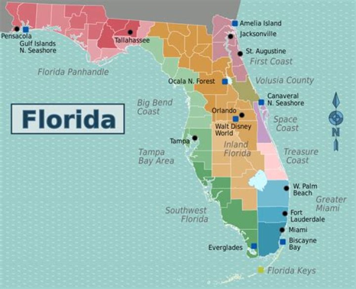 What are the cities in northern Florida?