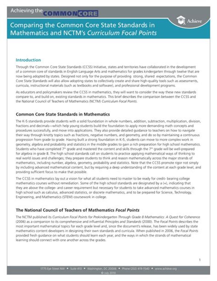 What are the Common Core State Standards and how are they meant to support the improvement of our US educational system?