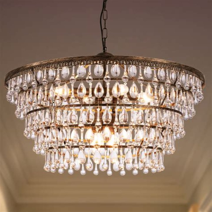 What are the crystals that hang from a chandelier called?