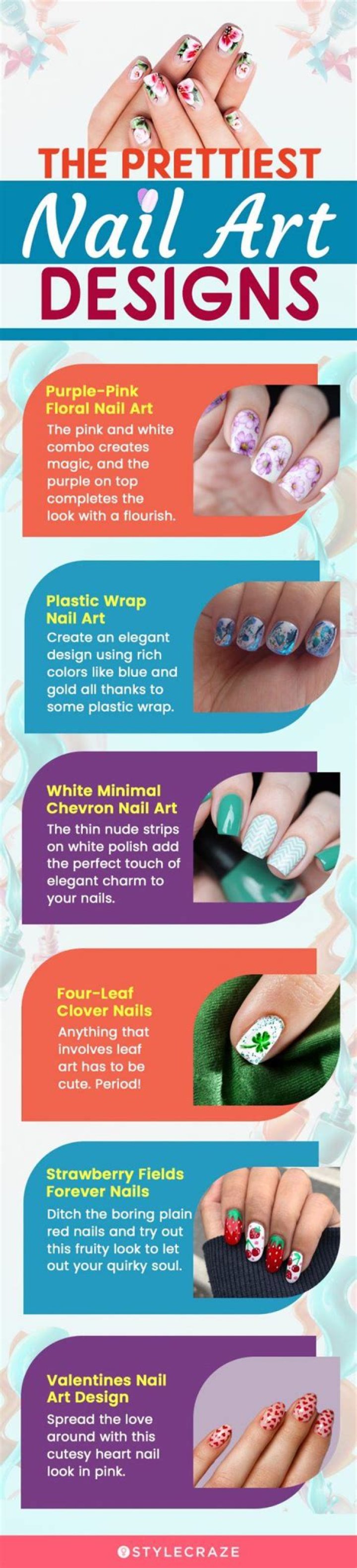 What are the different types of nail art techniques?
