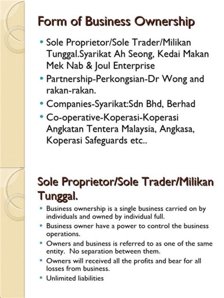 What are the forms of business ownership PDF?