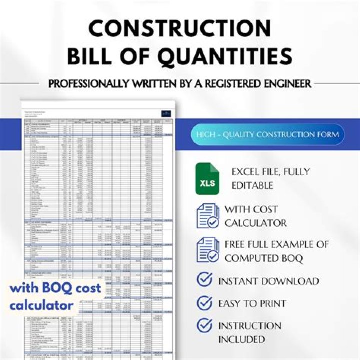 What are the importance of bills of quantities?